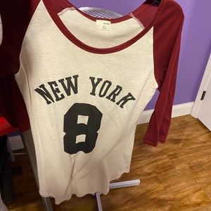 garage cute long new york top!